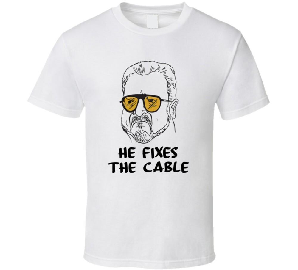 The Big Lebowski Walter Sobchak He Fixes The Cable Quote T Shirt