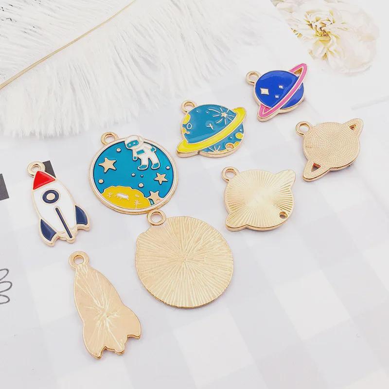 Space Astronaut Series Alloy Jewelry Pendant - 20 Mixed Handmade DIY Materials