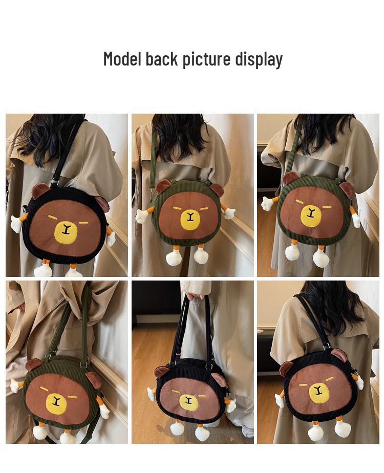 Niche Design Cute Cartoon Tote Bag - Women's Large Capacity Autumn/Winter Shoulder & Crossbody Bag