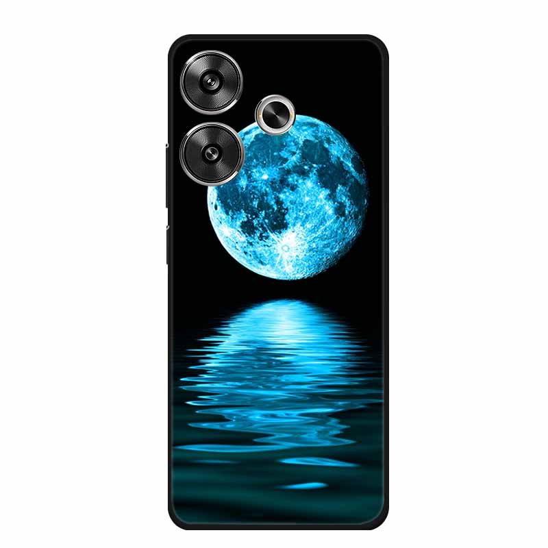 Phone Case For Xiaomi Poco M6 4G Back Cover Case Shockproof Black Silicone Soft Funda For Poco M6 Case PocoM6 M 6 6.79" Coque
