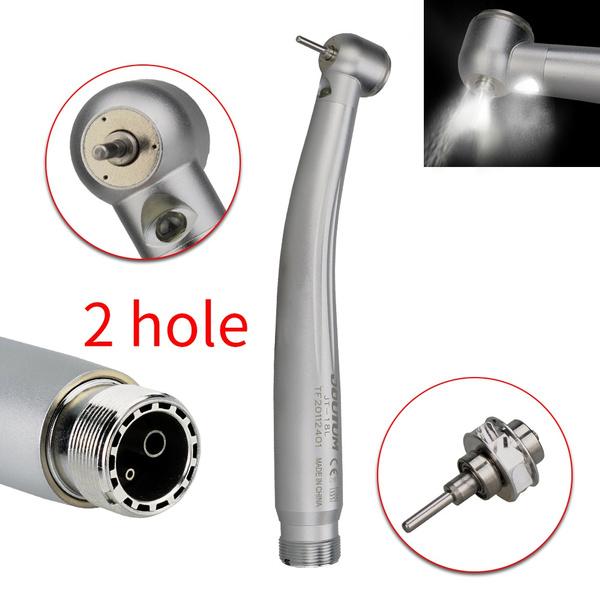 Dental LED E-generator Push Button High Speed Handpiece Air Turbine Triple Water Spray Hand Piece 4hole 2hole