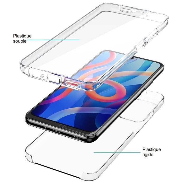Case for Xiaomi Poco X5 5G - 360 Full Body Transparent Case Cover 2 Front and Back Parts Interlocking Phonillico®