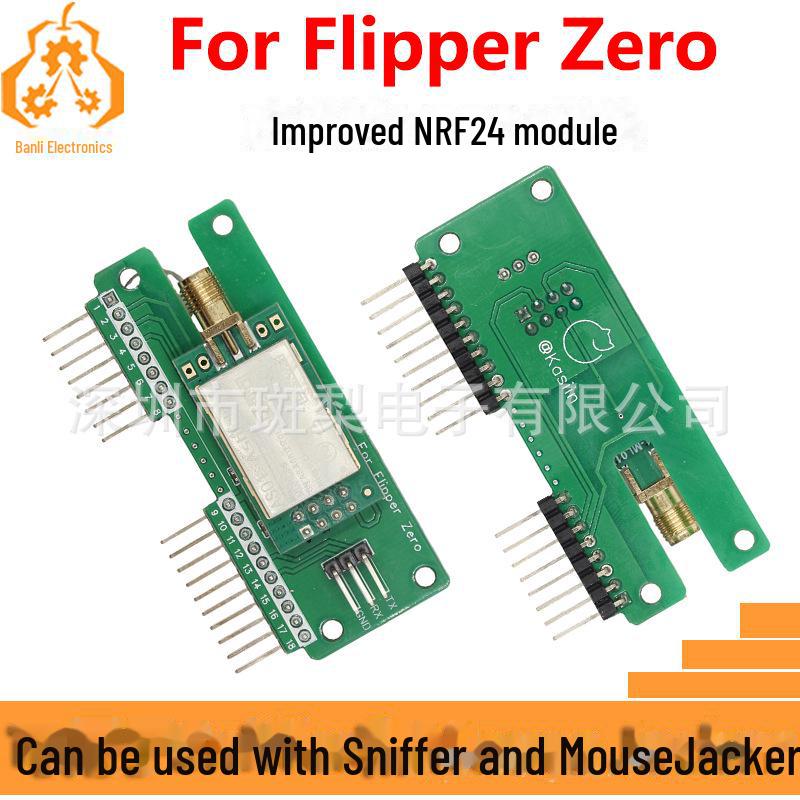 

Flipper Zero Enhanced NRF24 Module with GPIO for Sniffing and Mouse Jacking