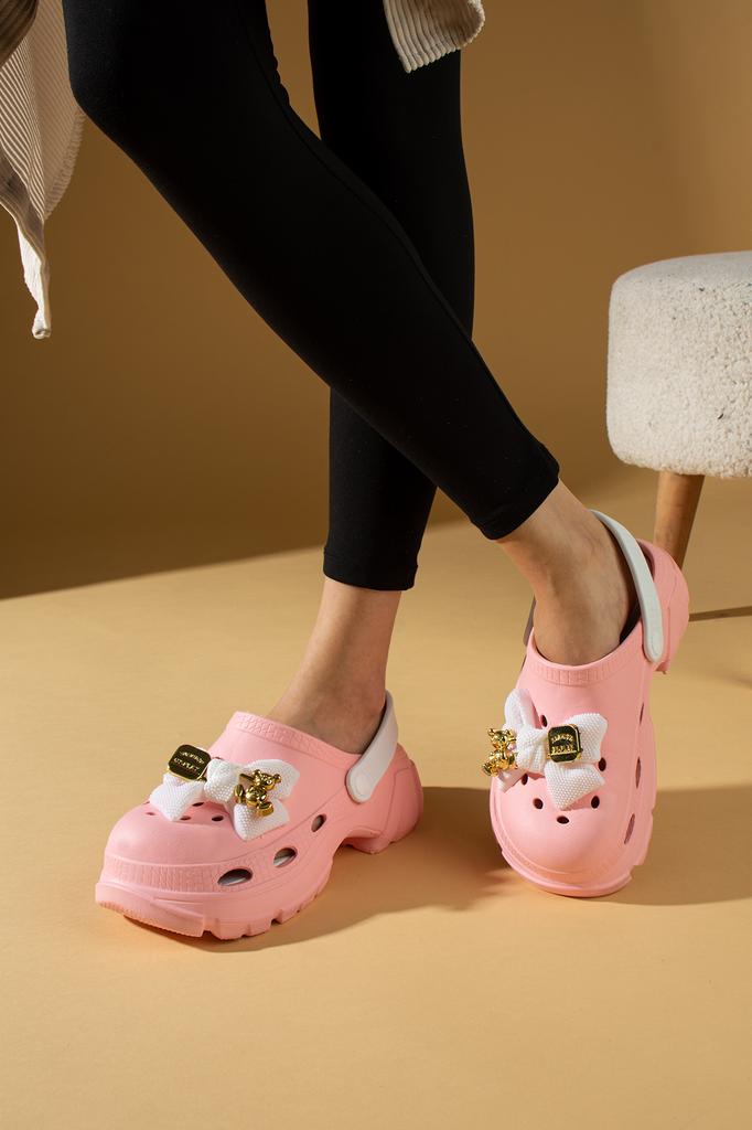 High Sole Ribbon Detailed Eva Comfort Women's Sandals DNZ223-24B