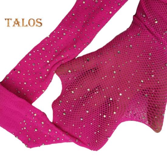 Women Sexy Pantyhose Shiny Rhinestone High Elasticity Anti-slip Ultrathin See-through Hollow Out Fishnet Soft Skinny Party Club Pantyhose