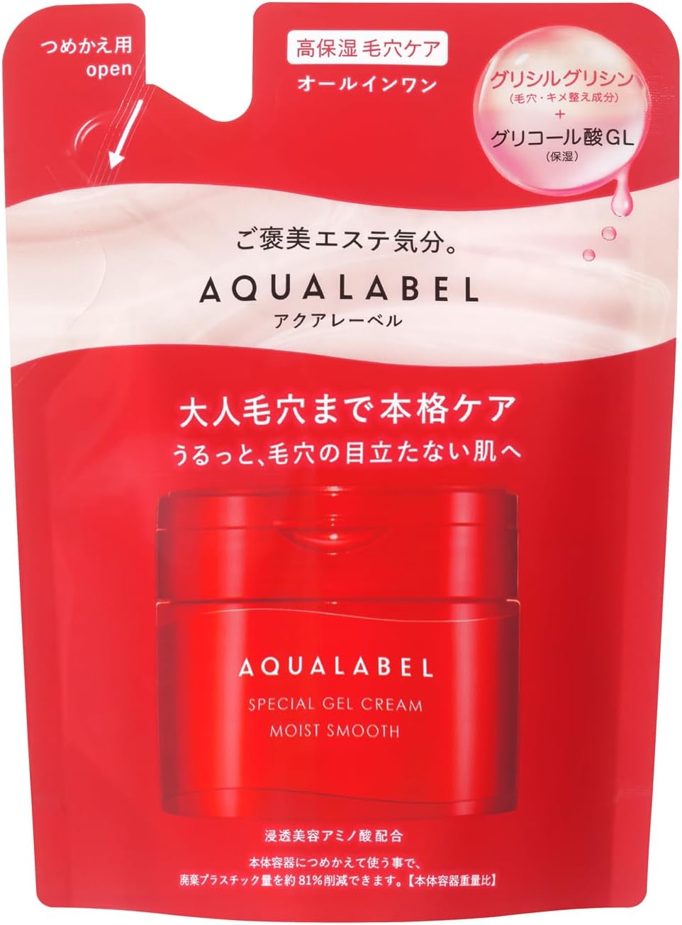 Aqualabel Special Gel Cream Ex  Moist Smooth  90g refill