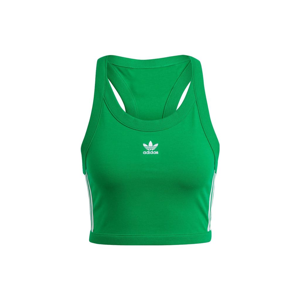 adidas Originals Classic Three-Stripes Lightweight Breathable Loose Casual Sports Short Sleeve Top Female White IK6586