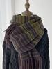 Women Winter Retro Knitted Scarf Headscarf Ladies Men Casual Striped Tassel Warm Scarve Mujer Male Wrap Shawl Unisex New Korean