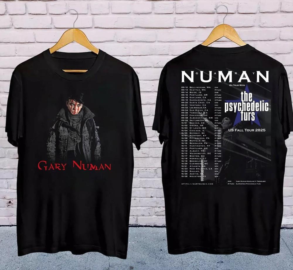 HOT Gary Numan 2025 Tour black Twoside Full Size Shirt Unisex  BL1617 Unisex T-Shirt XXXL
