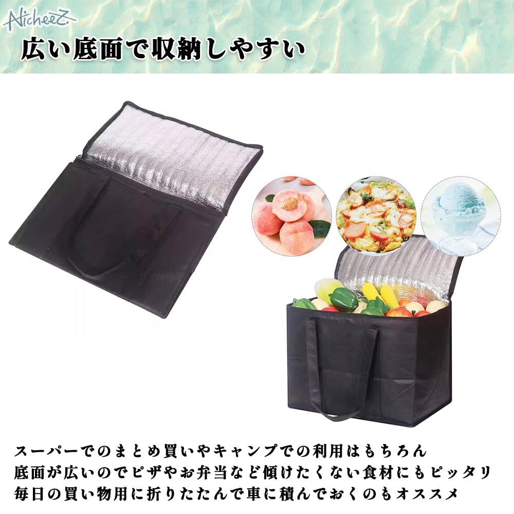 Nicheez Extra Large Capacity Soft Cooler Bag, ThermalIce Box, Foldable (Blue)