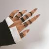 Punk Black Finger Rings For Women Men Simple Chain Ring Set Fashion Rings 2026 Trend Friend Gifts Party Knuckle Jewelry Party
