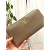 Used PRADA beige long wallet