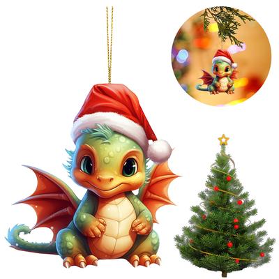 Christmas Acrylic Dragon Ornament Christmas Hanging Christmas Tree Pendant Ornaments Christmas Decorations New Year 2025
