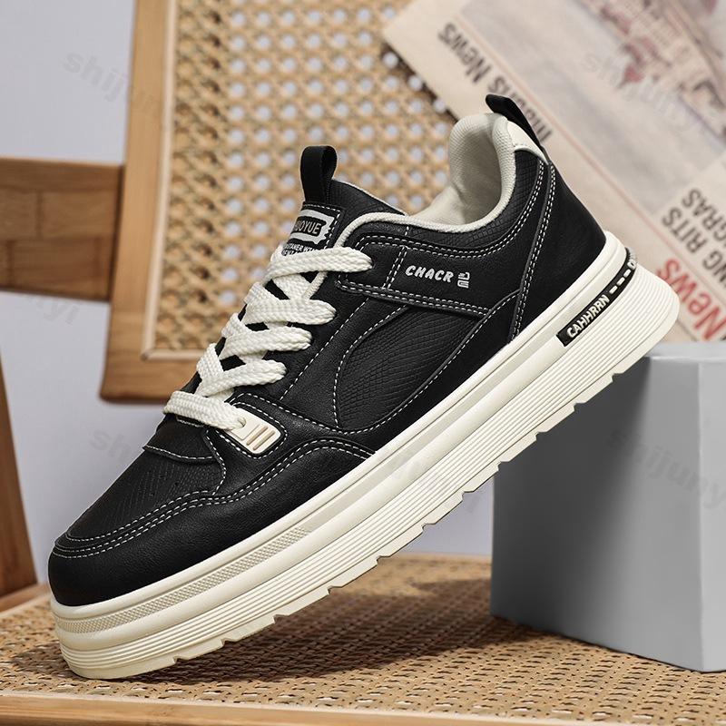 

Men s Fashi Trend Low Top Casual Thick Soled Shoes 2026 Autumn New Comfortable Versatile N Slip Niche Design Chunky sneakers 39 чёрный