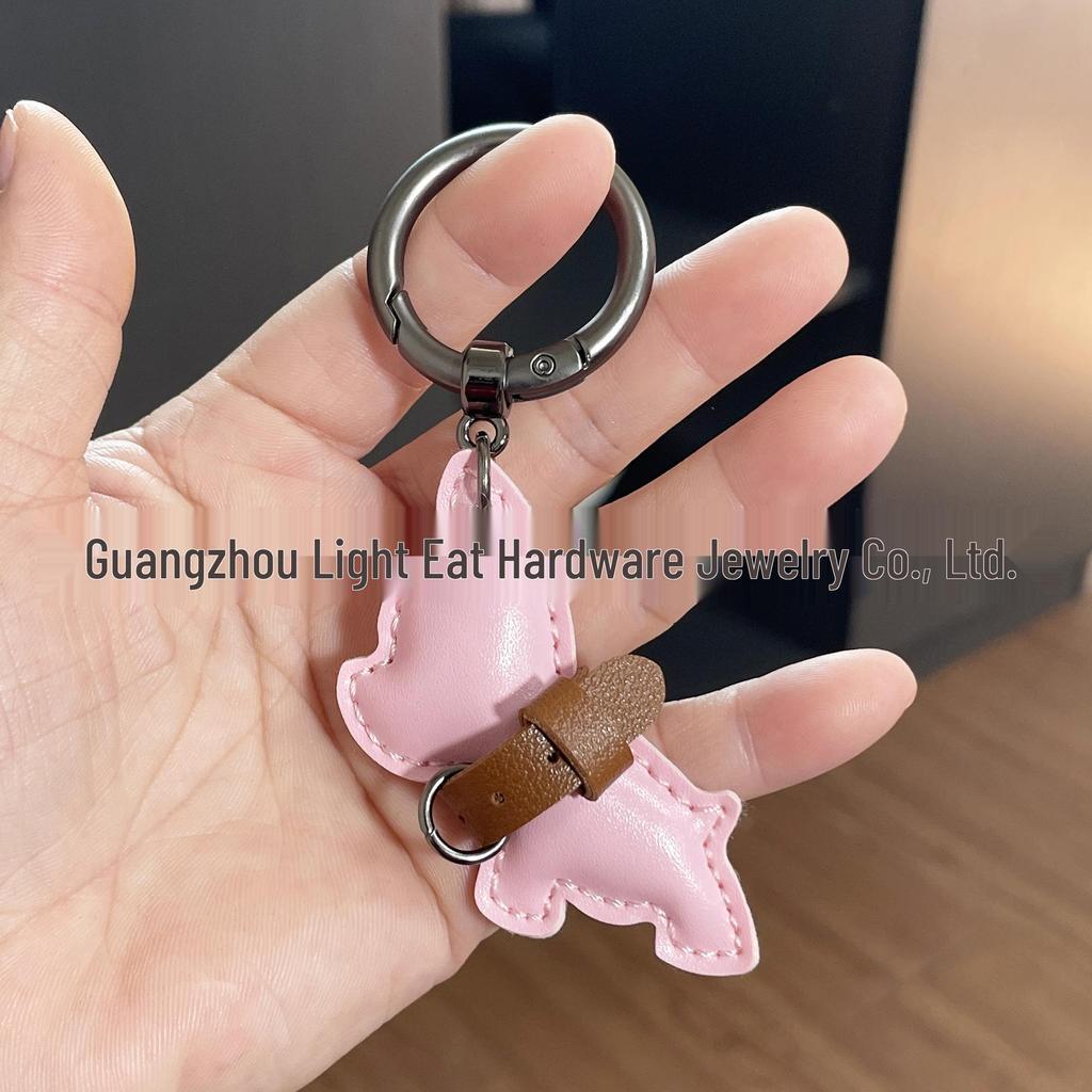 Handmade French Bulldog Pendant: Cute, High-Grade Keychain Accessory for Couples
