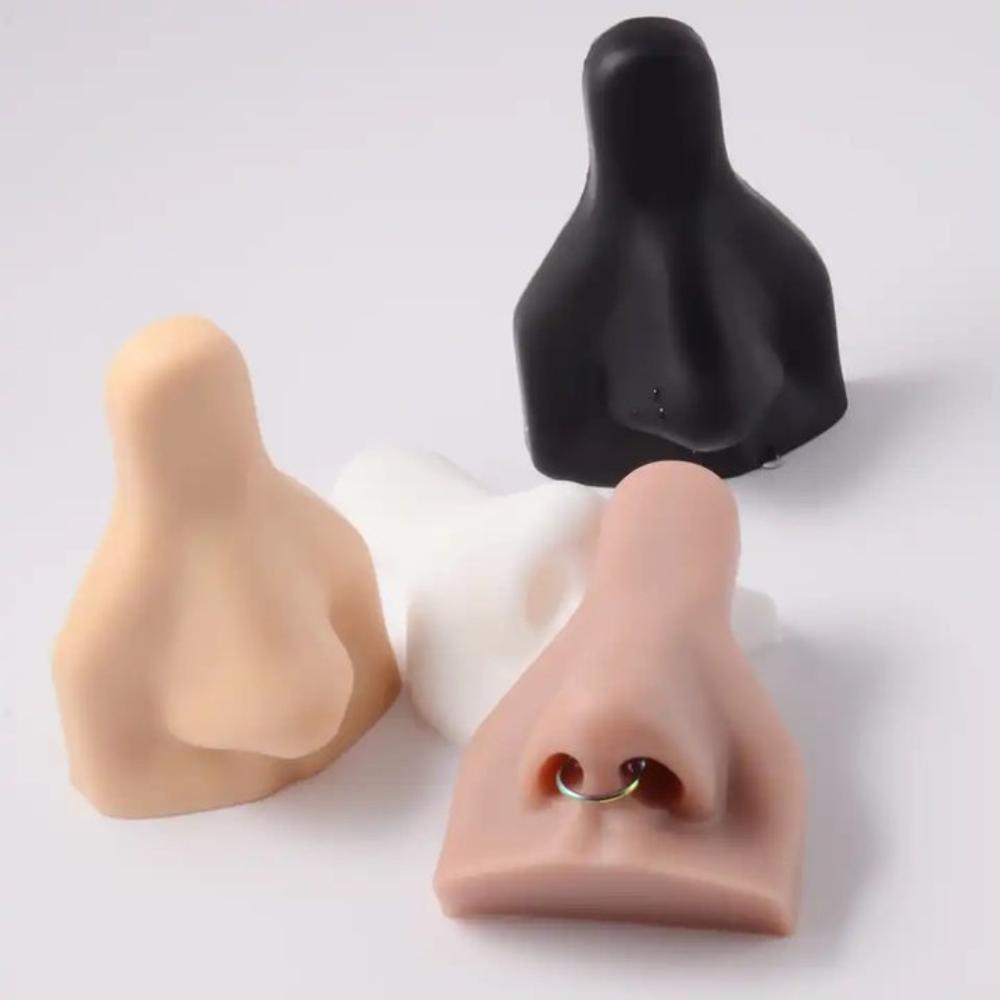 Piercing Tool Human Nose Model Rack Soft Nose Stud Display Stand Silicone Nose Model Girls Women