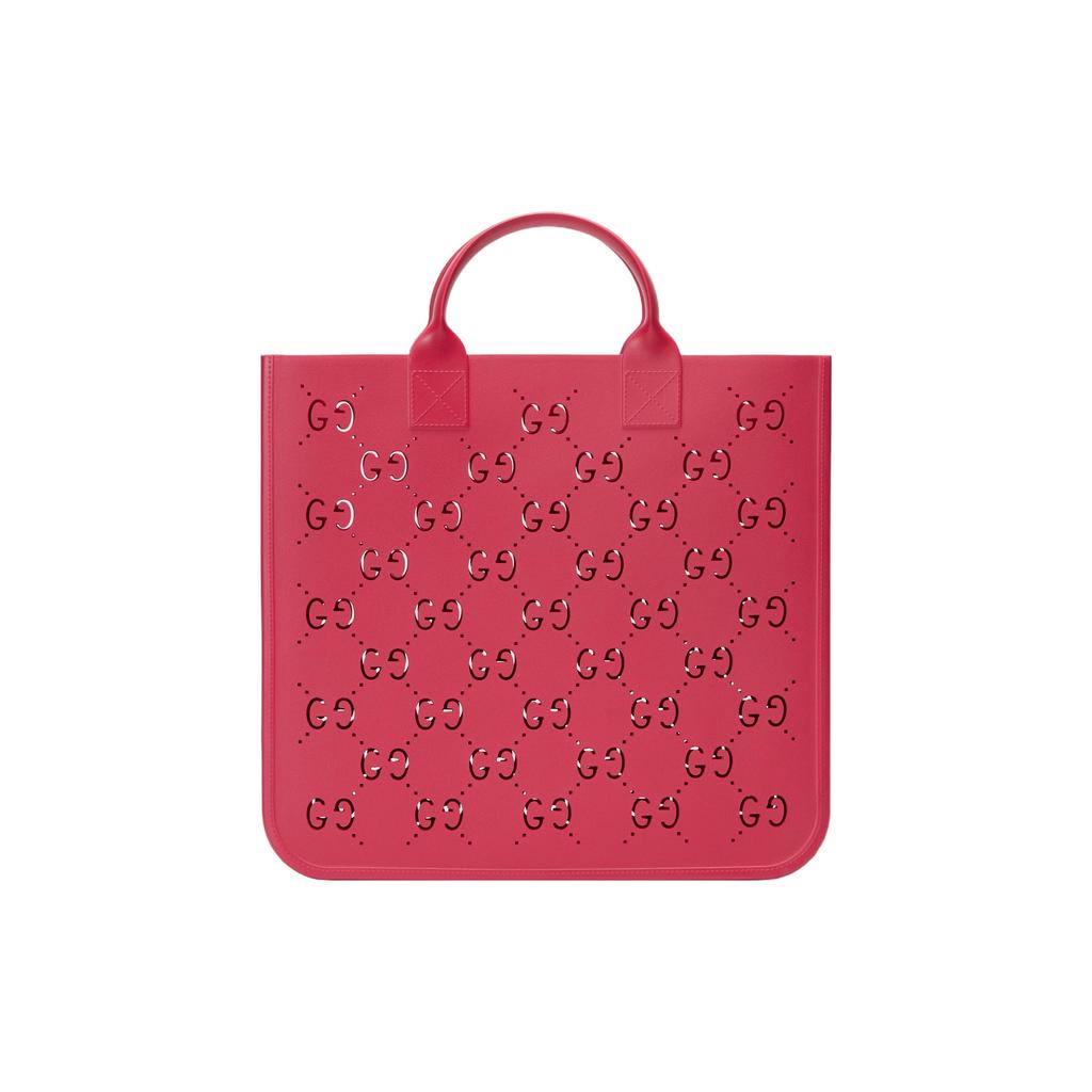 Gucci Hohles Design Unifarbene Gummi-Tragetasche Kinder-Tragetaschen Lila Rot 679365-JFO00-2797
