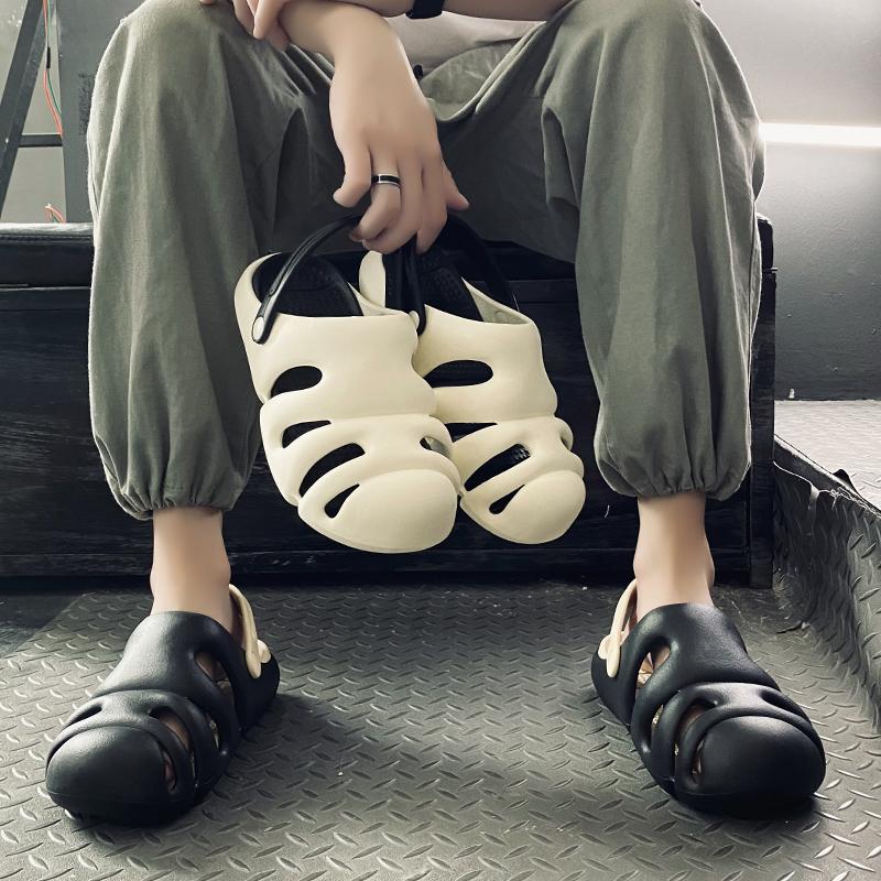 Men Sandals Summer Shoes Black Sandals For Men Beach Outdoor Garden Flat Cool Slippers Dress C Rose Shoes Chanclas Hombre