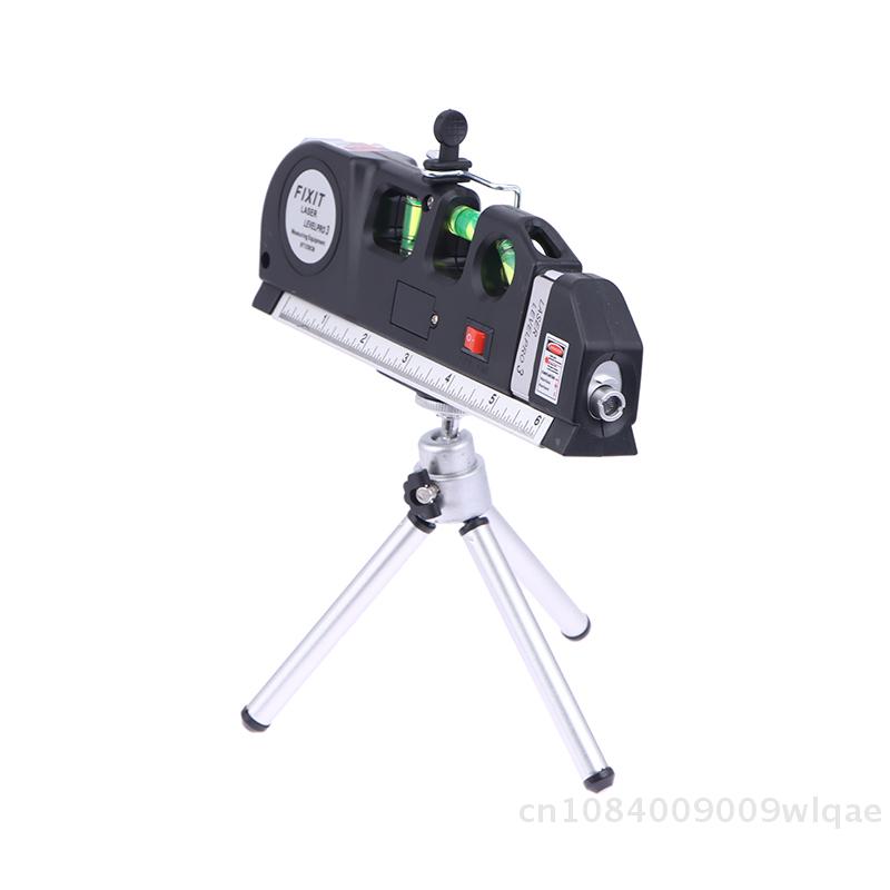 4-in-1 Laser Level Complete Set with Tripod - Infrared Laser Level, Tape Measure, Spirit Level & Ruler, Pro Measuring Kit