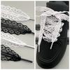 Hot Sale Lace Shoelaces for Women Casual Shoes 2.9CM Width Flat Shoelace for Sneakers Black White Shoe Laces Accessorices