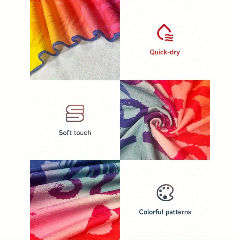 1pc Ultra Fine Fiber Beach Towel Starfish Beach Summer Holiday Quick-Drying Bath Towel Ren, Travel, Summer, Sports, Swimming, Swimming Pool