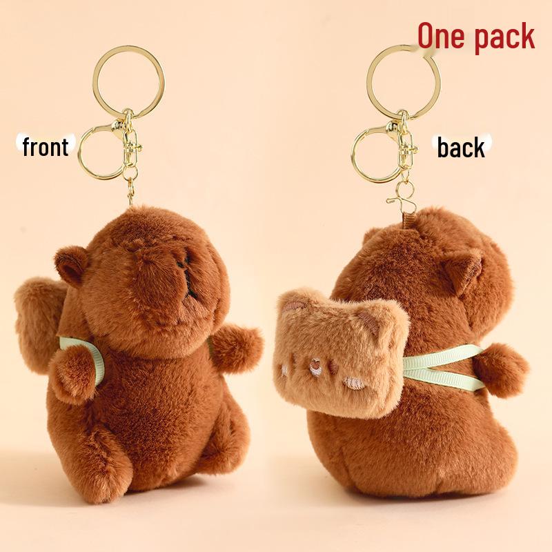 Χαριτωτό Κλειδοθήκη-Μαριονέτα Καπιμπάρα - Γούρι Σακιδίου & Μικρό Δώρο