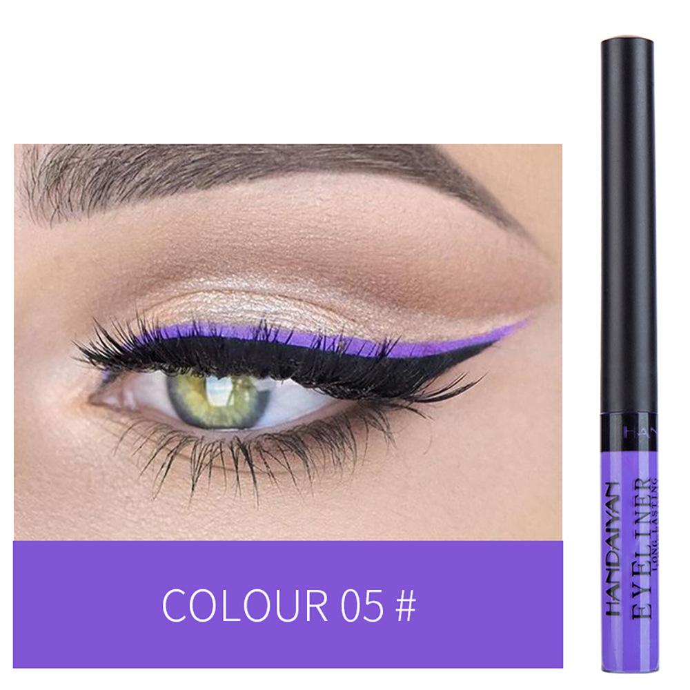 34-color Matte Quick-drying Long-lasting Non-bleeding UV Fluorescent Colored Eyeliner Liquid Pen