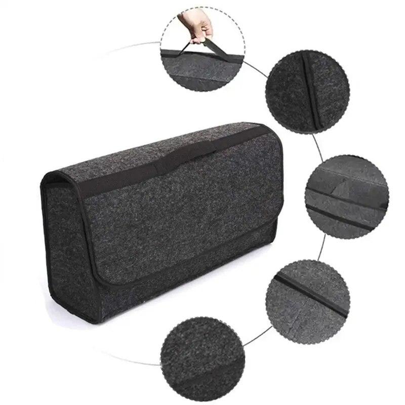 Car Trunk Organizer net pocket handbag holder Soft Woolen Felt Storage box Bag Cargo Tools Tidying Package Blanket Tool Automobi