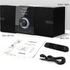 30W CD stereo system mini component CD player FM radio Bluetooth speaker input Headphone jack Remote control USB/AUX