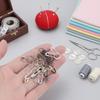 100pcs/Lots Iron Gourd Shape Safety Metal Pins Knitting Cross Stitch Holder for DIY Craft Accessories Marker Tag Clips