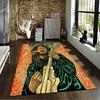 Vibrant Rasta Music Rug with Love and Life Suitable for use as an anti-slip game mat for living room and bedroom sofas