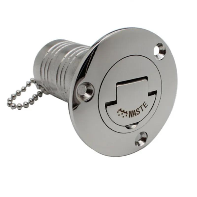 90 Degree 1.5" 2" 316 Stainless Steel Marine Boat Mirror Polish Deck Filler GAS DIESEL FUEL WASTE WATER Key Deck Filler Cap