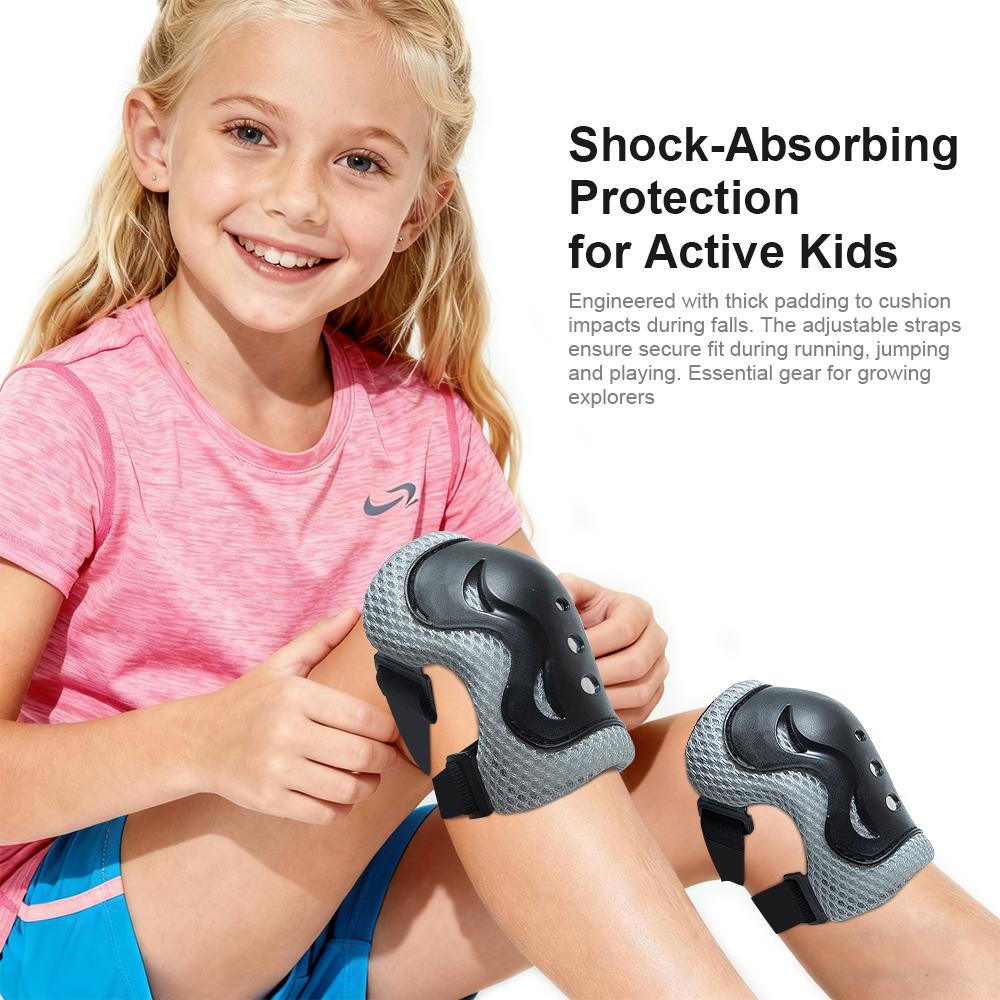 7Pcs Kids Bike Skateboard Helmet Pad Set,Cyling Protective Gear Knee & Elbow Pads Wrist Guards For Bicycle Scooter Roller Skate