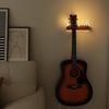 Guitar Wall Mount Stand with LED Lights - Solid Wood & Acrylic USB-Powered Guitar Accessories - Gift for Men, Guitar Players, Music Lovers