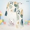 Girls Abstract Face Printed Round Neck Long Sleeve Top And Flared Pants Two Piece Outfit