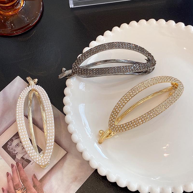 Elegant Retro Rhinestone Beaded Hairpin Clip for Women – Ideal for Summer Updo Styles