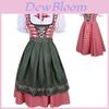 Elegancka Damska Sukienka na Oktoberfest z Bawarskim Kostiumem Dirndl i Bufiastymi Rękawami