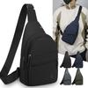 Lightweight Men's Chest Bag, Casual PU Crossbody Bag,Hiking Multipurpose Sling Bag for Outdoor Sports & Daily Commute