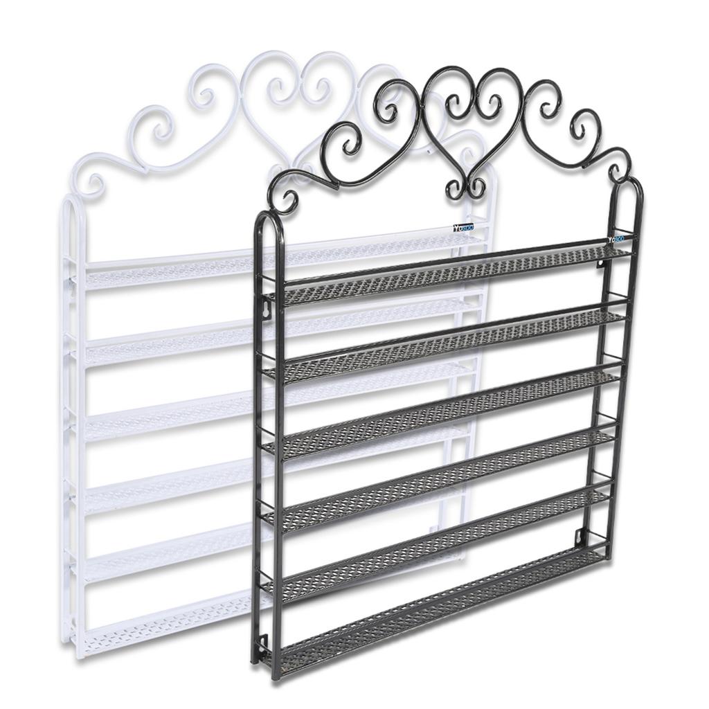 2Colors 6Tiers Polish Wall Rack Organizer Nail Beauty Display Tool Bottle Holder Shelf Stand
