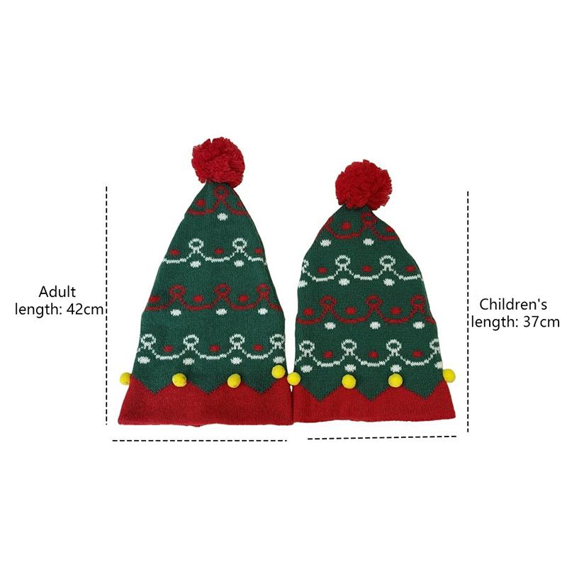 1/2 Pezzi Cappello a Berretto Lavorato a Maglia di Natale con Morbido Pompon Fantasie Natalizie Per Feste di Natale Eventi Invernali Riunioni Familiari