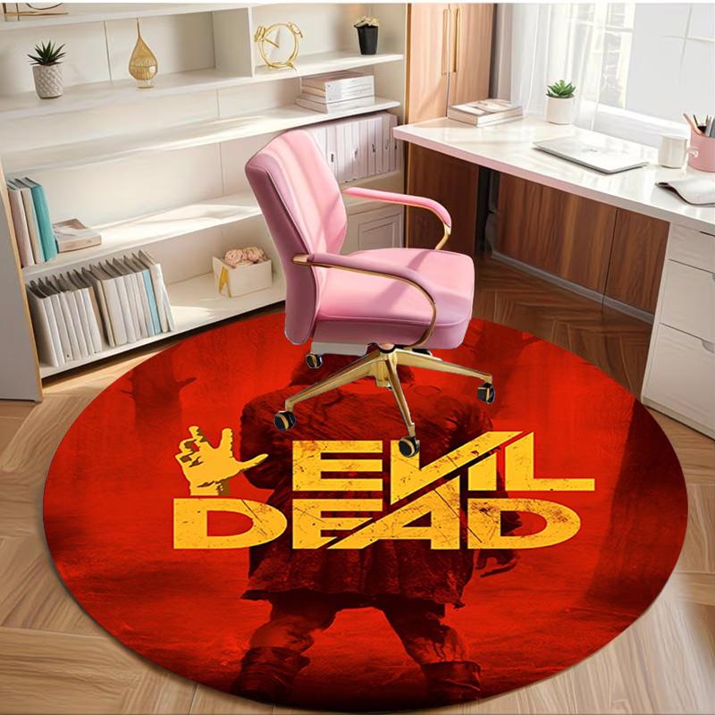 The Evil Dead Print Round Rug, Washable Floor Carpet, For Entryway Dorm Laundry Room Office Study, Home Decor Birthday Christmas Gift