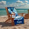Custom Name Ultra-Soft Beach Towel with Mickey Theme,Ideal for Pool - Camping, Diving - Perfect Travel Essential, Vibrant Beach Towel.
