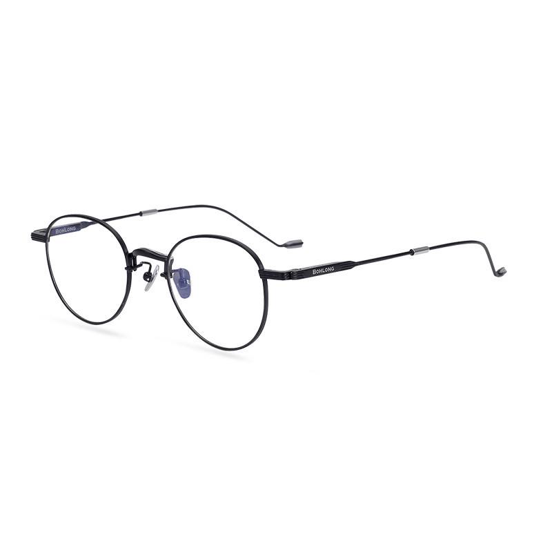 Li Xian TOM21 Trendy Unisex Round Ultra-Light Titanium Retro Myopia Glasses Frame