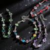 Women Bracelet Irregular Cubic Zirconia Inlaid Adjustable Length Stacking Bracelet Rainbow Color Bracelet Jewelry Gift