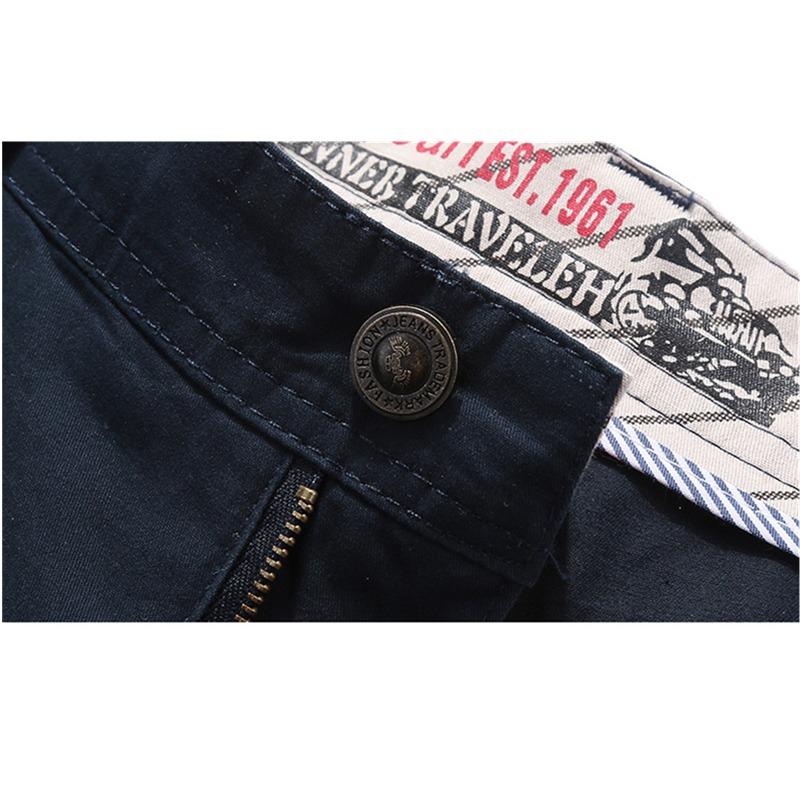 Cargobroek voor mannen Knieshorts Klassieke zomershorts Meerdere zakken Grote katoenen halve broek Kaki legergroene shorts