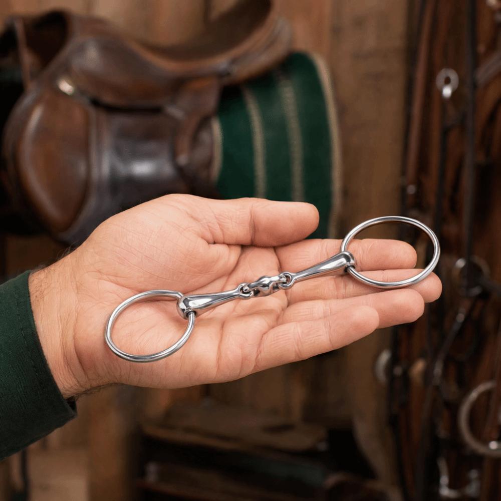 Flexible Jointed Links Horse Snaffle Bit Stainless Steel Horse Mouth Bit Horse Farm Use