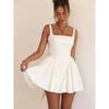 Open Back Tie Bow Dress for Women Women Backless Lace up Bows Dress