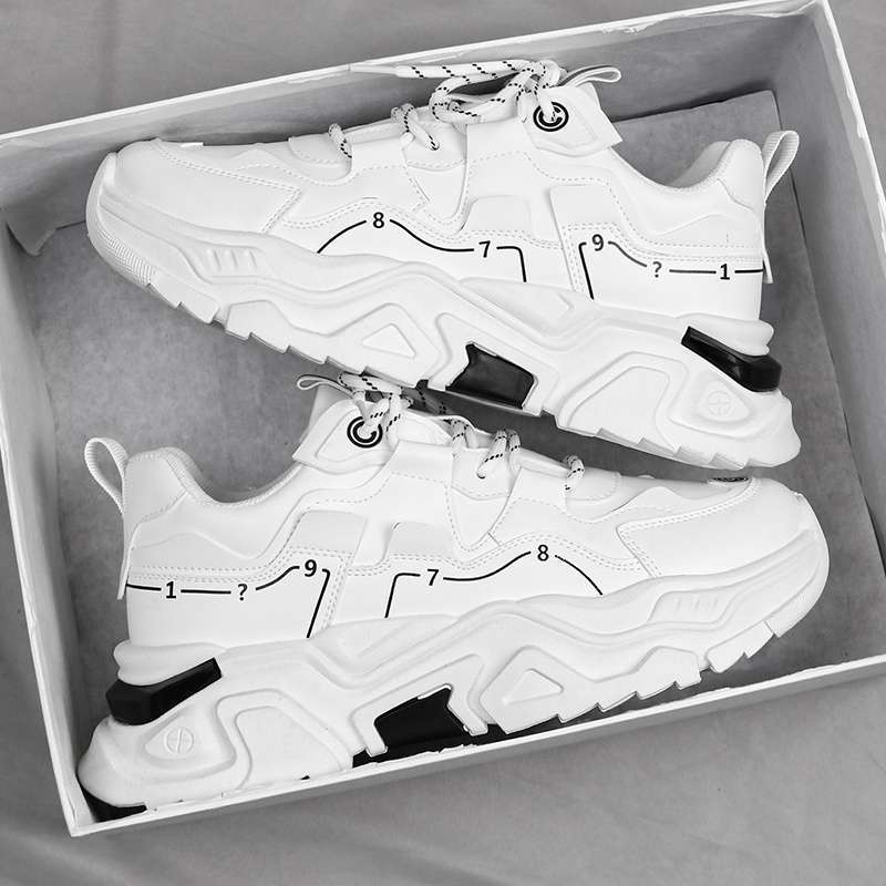 Men's shoes summer 2025 new breathable mesh ins youth shoes versatile platform dad shoes sports trendy shoes