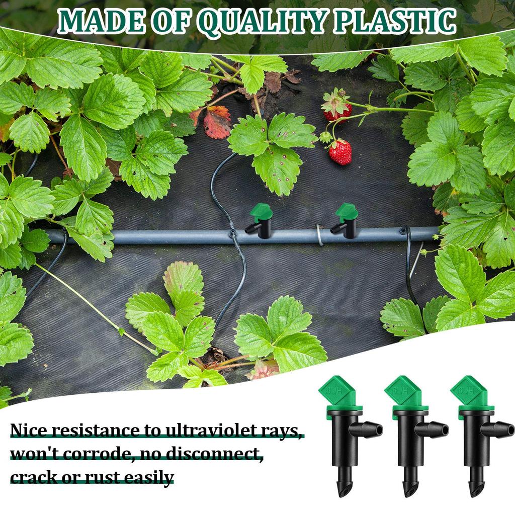 30 Pieces 16L Irrigation Drip Emitter Garden Flag Irrigation Dripper, Trees and Shrubs.