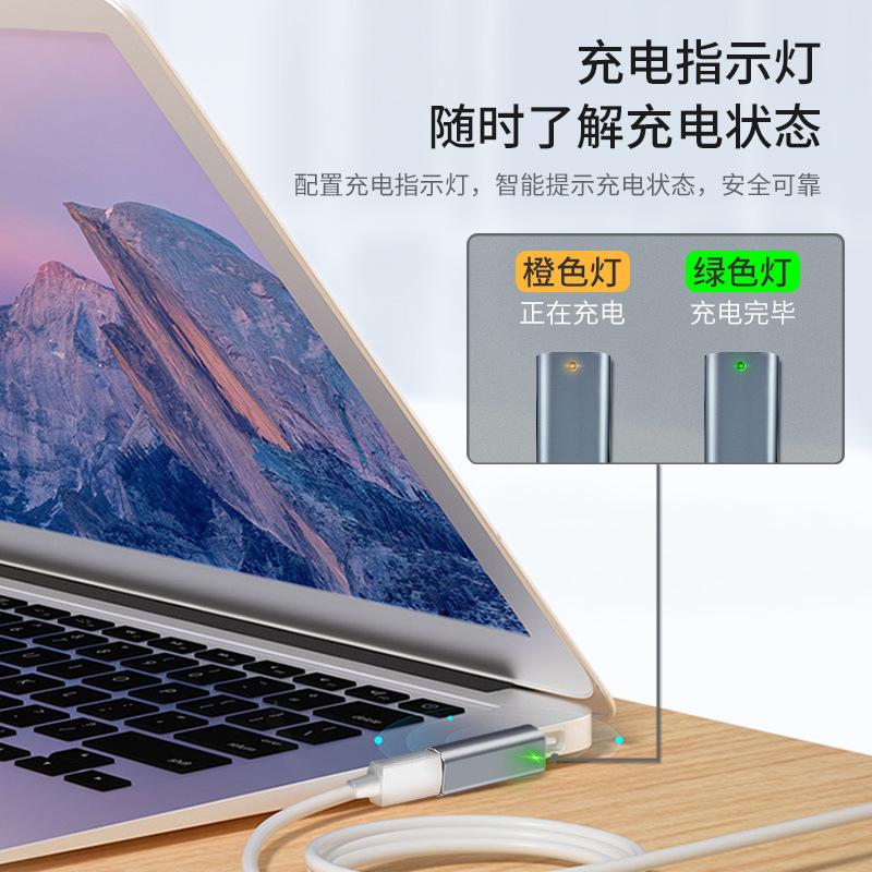 2Pcs Type-C to Magsafe 1/2 Magnetic PD Trigger Adapter, USB C Charging Converter for MacBook Laptop Pro Air